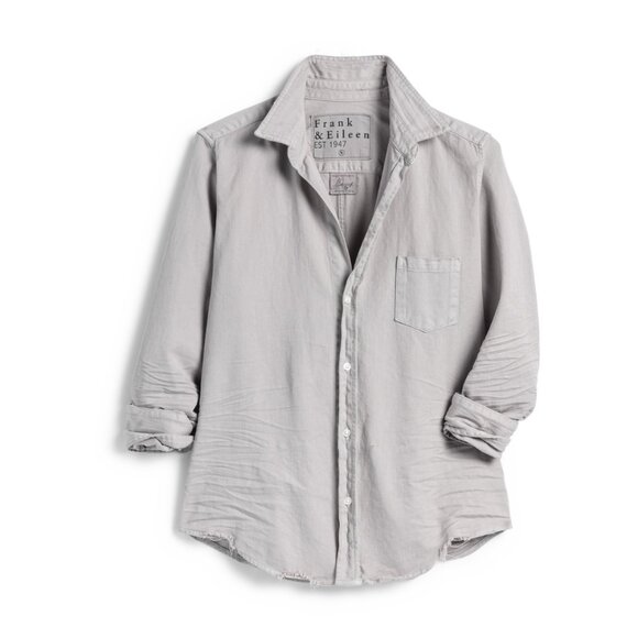 Like new! Frank & Eileen BARRY Gray Area, Famous Denim, Tailored Button-Up Shirt - Picture 1 of 7